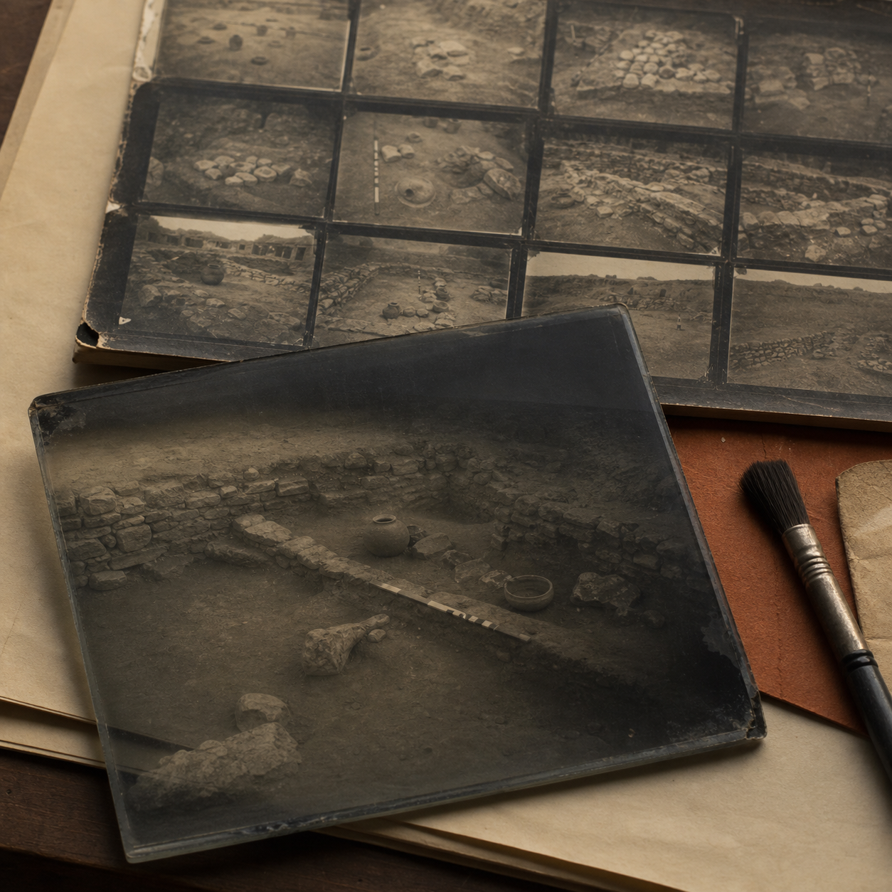 Photograph of Glass Plate Negative: Excavation